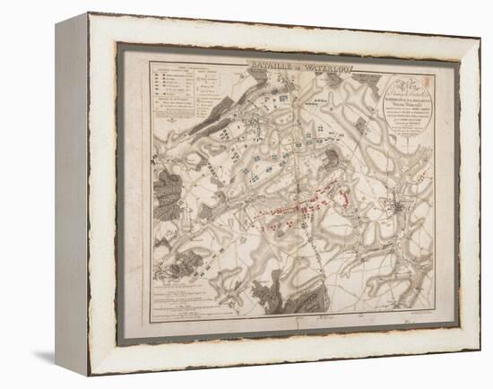 Battle of Waterloo, Map of the Battlefield, Engraved by Jacowick, 1816-Willem Benjamin Craan-Framed Premier Image Canvas