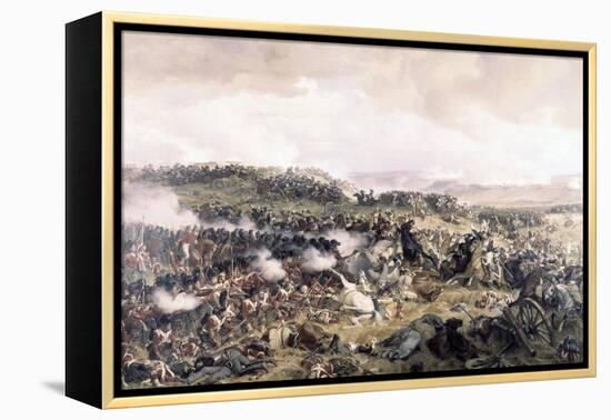 Battle of Waterloo-Felix Philippoteaux-Framed Premier Image Canvas