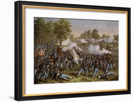 Battle of Wilson's Creek-Kurz & Allison-Framed Art Print