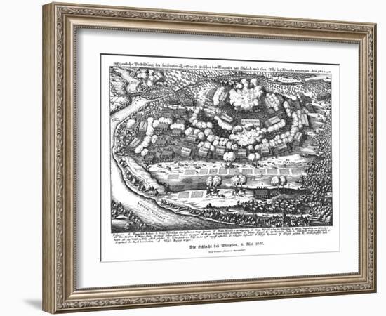 Battle of Wimpfen 1622-Matthaus Merian-Framed Art Print