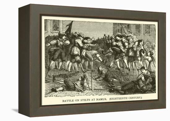 Battle on Stilts at Namur, Eighteenth Century-null-Framed Premier Image Canvas