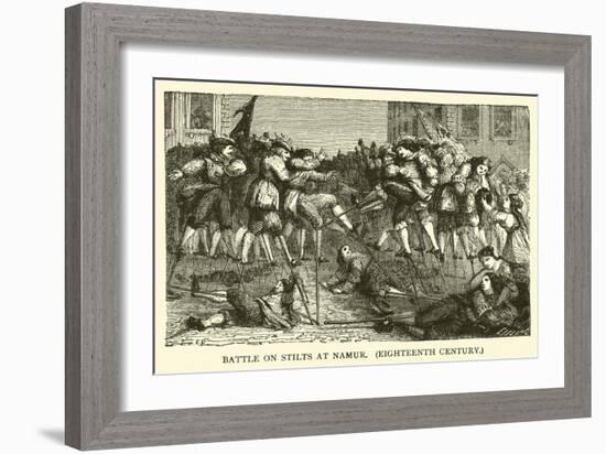 Battle on Stilts at Namur, Eighteenth Century-null-Framed Giclee Print