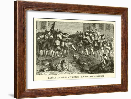 Battle on Stilts at Namur, Eighteenth Century-null-Framed Giclee Print