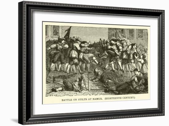 Battle on Stilts at Namur, Eighteenth Century-null-Framed Giclee Print