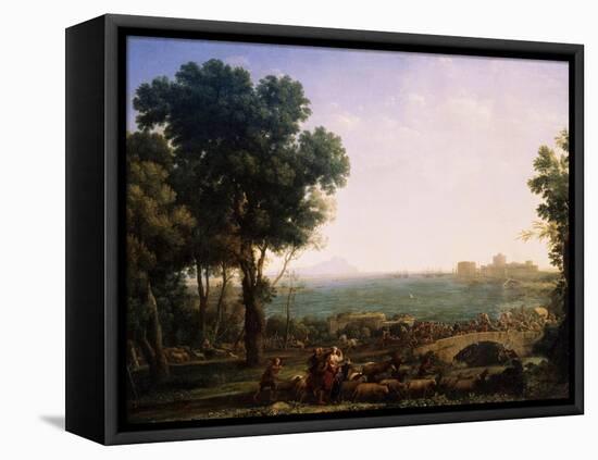 Battle on the Bridge, (Battle Between Emperors Maxentius and Constantin), 1655-Claude Lorraine-Framed Premier Image Canvas