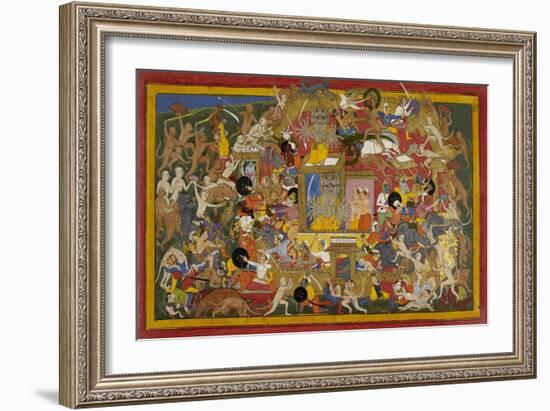 Battle Scene at Lanka-Sahib Din-Framed Giclee Print