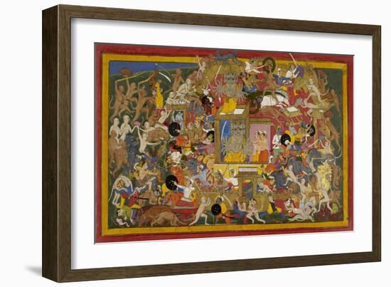 Battle Scene at Lanka-Sahib Din-Framed Giclee Print