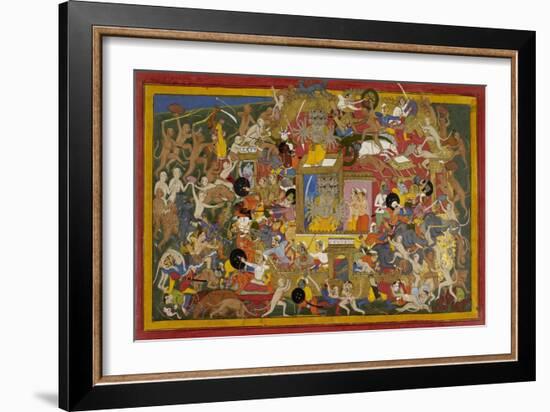 Battle Scene at Lanka-Sahib Din-Framed Giclee Print