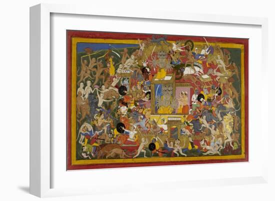 Battle Scene at Lanka-Sahib Din-Framed Giclee Print