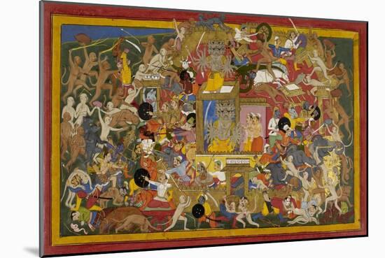 Battle Scene at Lanka-Sahib Din-Mounted Giclee Print