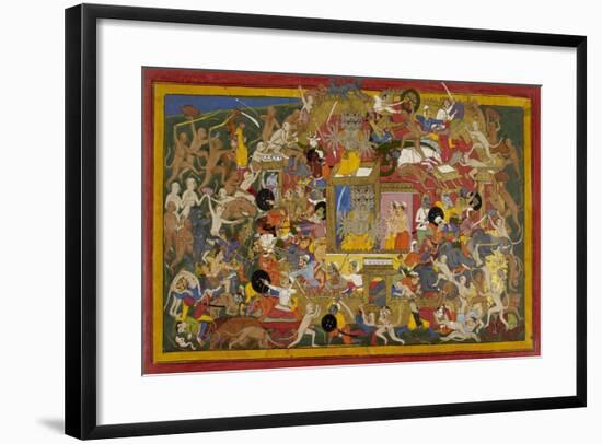 Battle Scene at Lanka-Sahib Din-Framed Giclee Print