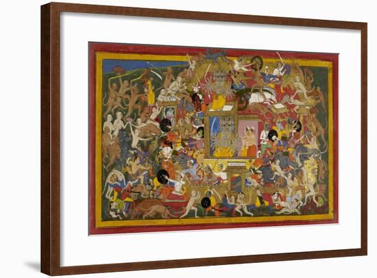 Battle Scene at Lanka-Sahib Din-Framed Giclee Print