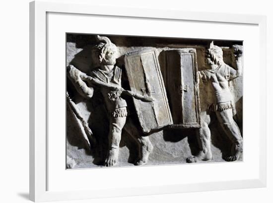 Battle Scene, Detail from Relief Taken from Preturo-null-Framed Giclee Print