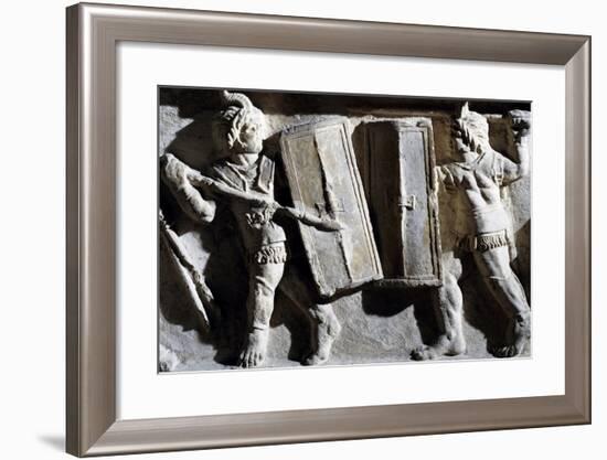 Battle Scene, Detail from Relief Taken from Preturo-null-Framed Giclee Print