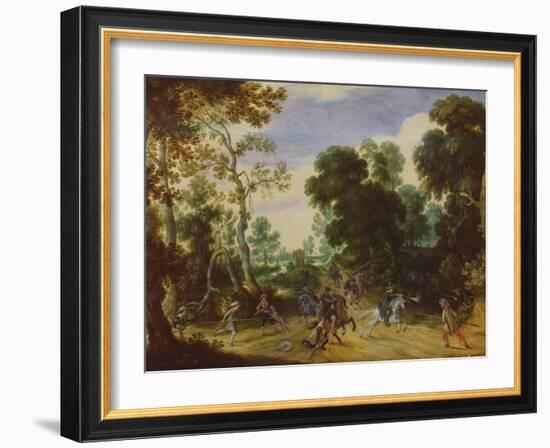 Battle Scene (Oil on Canvas)-Sebastian Vrancx-Framed Giclee Print