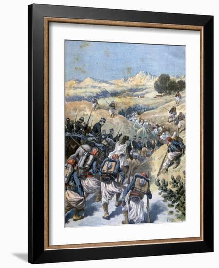 Battle with the Brigands, Algeria, 1892-Frederic Lix-Framed Giclee Print