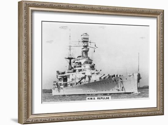 Battlecruiser HMS Repulse, 1937-null-Framed Giclee Print