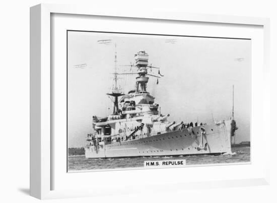 Battlecruiser HMS Repulse, 1937-null-Framed Giclee Print