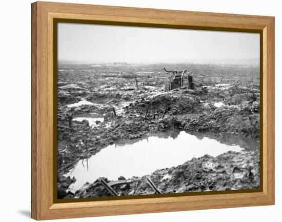 Battlefield Near Passchendaele, Flanders, October 1917-English Photographer-Framed Premier Image Canvas