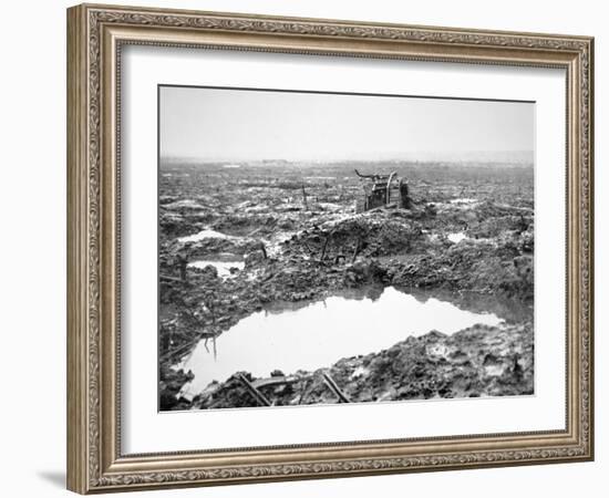 Battlefield Near Passchendaele, Flanders, October 1917-English Photographer-Framed Photographic Print