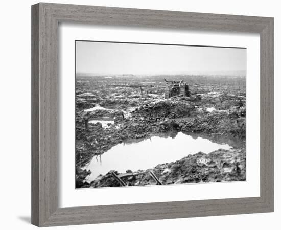 Battlefield Near Passchendaele, Flanders, October 1917-English Photographer-Framed Photographic Print