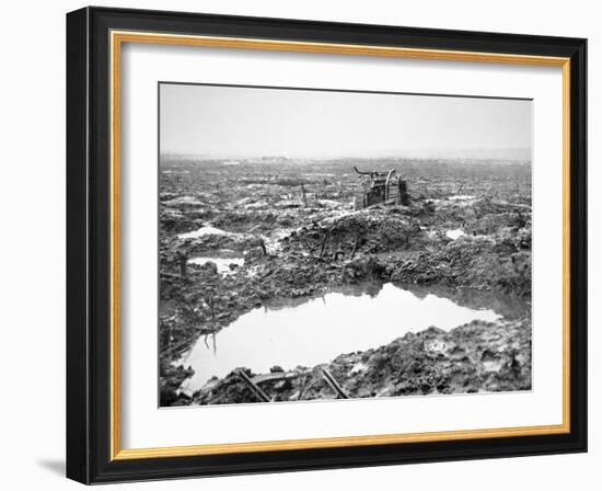 Battlefield Near Passchendaele, Flanders, October 1917-English Photographer-Framed Photographic Print