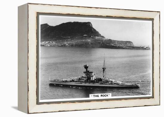 Battleship HMS Revenge Off Gilbralter, 1937-null-Framed Premier Image Canvas