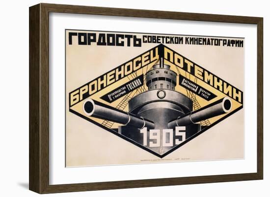 Battleship Potemkin 1905 Poster-Alexander Rodchenko-Framed Giclee Print