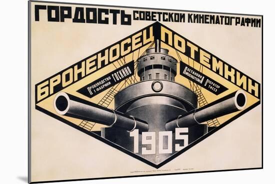 Battleship Potemkin 1905 Poster-Alexander Rodchenko-Mounted Giclee Print