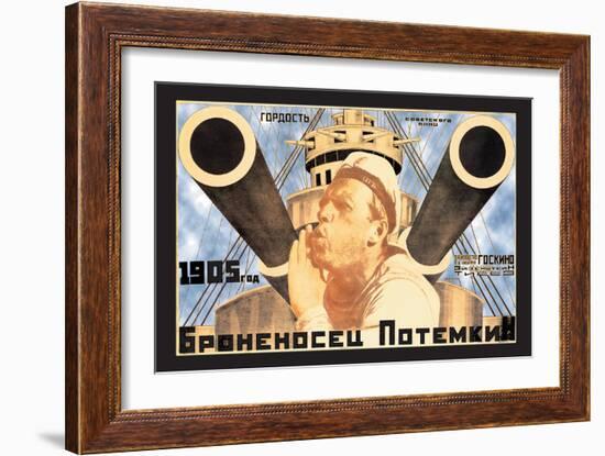 Battleship Potemkin 1905-Anton Lavinsky-Framed Art Print