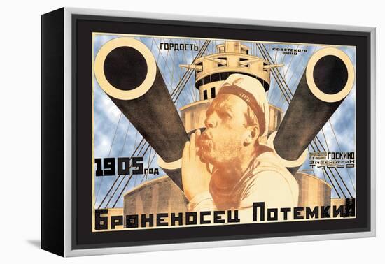 Battleship Potemkin 1905-Anton Lavinsky-Framed Stretched Canvas