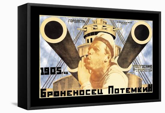 Battleship Potemkin 1905-Anton Lavinsky-Framed Stretched Canvas