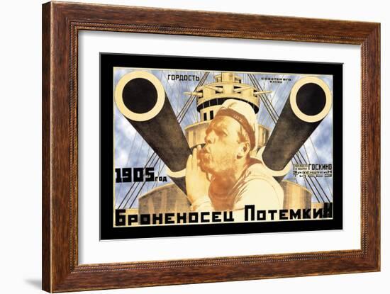 Battleship Potemkin 1905-Anton Lavinsky-Framed Art Print