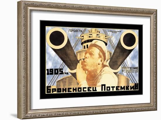 Battleship Potemkin 1905-Anton Lavinsky-Framed Premium Giclee Print