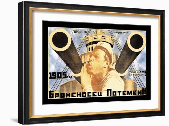 Battleship Potemkin 1905-Anton Lavinsky-Framed Premium Giclee Print