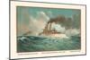 Battleship Texas, Battleship Iowa, and Torpedoboat Porter, 1899-Werner-Mounted Art Print