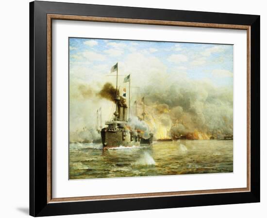 Battleships at War-James Gale Tyler-Framed Giclee Print