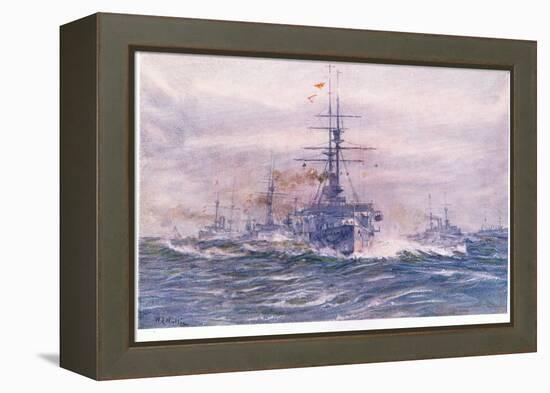 Battleships of the White Era at Sea, 1915-William Lionel Wyllie-Framed Premier Image Canvas