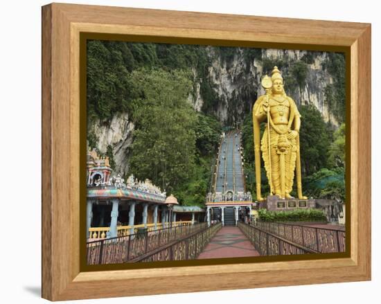 Batu Caves, Hindu Shrine, With Statue of Lord Muruguan, Selangor, Malaysia, Southeast Asia, Asia-Jochen Schlenker-Framed Premier Image Canvas