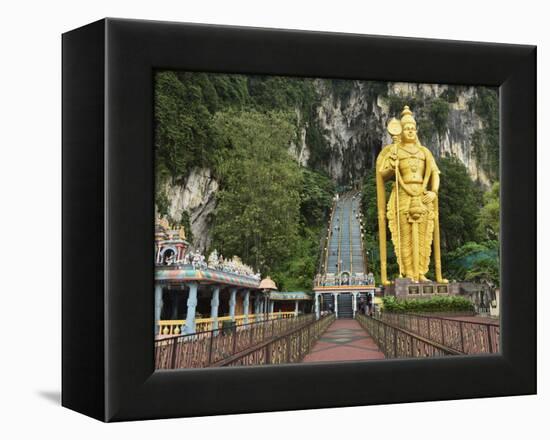 Batu Caves, Hindu Shrine, With Statue of Lord Muruguan, Selangor, Malaysia, Southeast Asia, Asia-Jochen Schlenker-Framed Premier Image Canvas