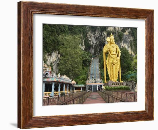 Batu Caves, Hindu Shrine, With Statue of Lord Muruguan, Selangor, Malaysia, Southeast Asia, Asia-Jochen Schlenker-Framed Photographic Print