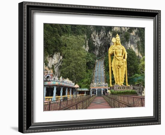 Batu Caves, Hindu Shrine, With Statue of Lord Muruguan, Selangor, Malaysia, Southeast Asia, Asia-Jochen Schlenker-Framed Photographic Print