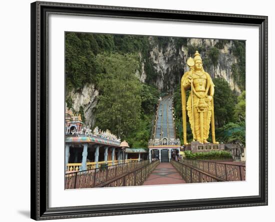 Batu Caves, Hindu Shrine, With Statue of Lord Muruguan, Selangor, Malaysia, Southeast Asia, Asia-Jochen Schlenker-Framed Photographic Print