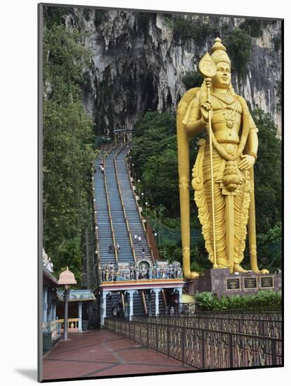 Batu Caves, Hindu Shrine, With Statue of Lord Muruguan, Selangor, Malaysia, Southeast Asia, Asia-Jochen Schlenker-Mounted Photographic Print