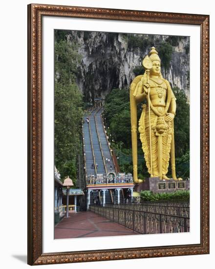 Batu Caves, Hindu Shrine, With Statue of Lord Muruguan, Selangor, Malaysia, Southeast Asia, Asia-Jochen Schlenker-Framed Photographic Print