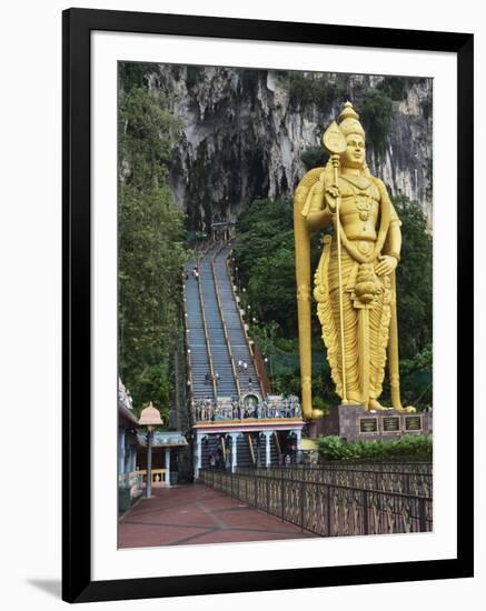 Batu Caves, Hindu Shrine, With Statue of Lord Muruguan, Selangor, Malaysia, Southeast Asia, Asia-Jochen Schlenker-Framed Photographic Print