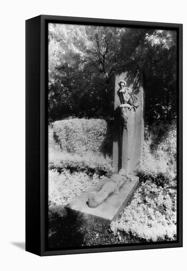 Baudelaire's Tomb, Monparnasse Cemetery, Paris-Simon Marsden-Framed Premier Image Canvas