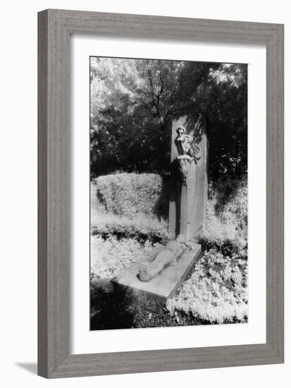 Baudelaire's Tomb, Monparnasse Cemetery, Paris-Simon Marsden-Framed Giclee Print