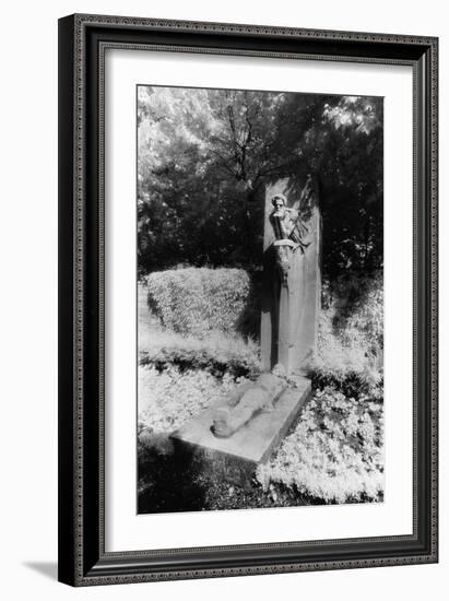 Baudelaire's Tomb, Monparnasse Cemetery, Paris-Simon Marsden-Framed Giclee Print