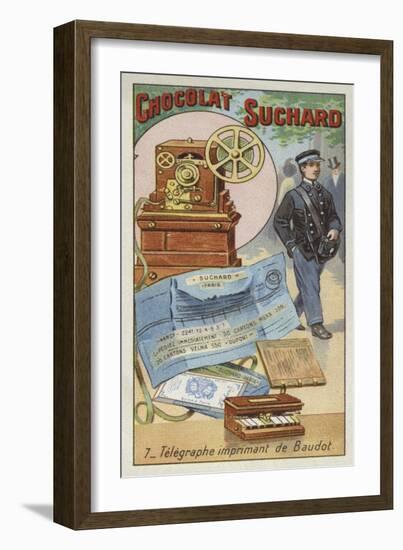 Baudot's Printing Telegraph-null-Framed Giclee Print